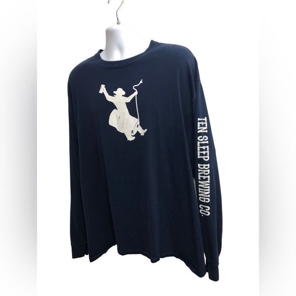 Source Unknown Other - Ten Sleep Brewing Vintage Long Sleeve Shirt Cowboy Beer Keg Rodeo Graphic 2XL.
